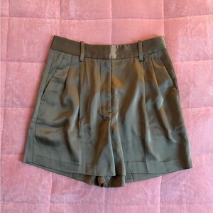 Aritzia High Waist Green Shorts